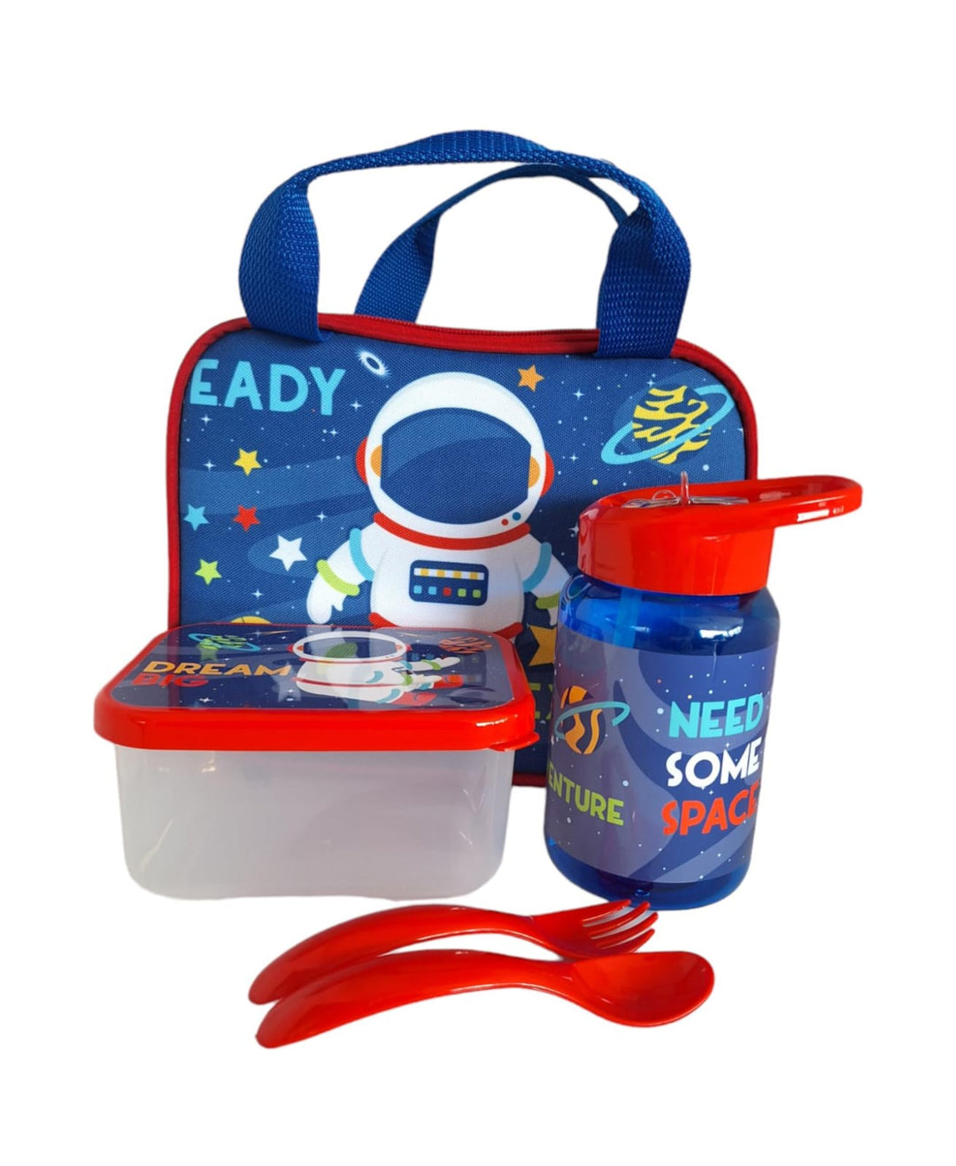 Lonchera En Tela Con Termo astronauta para niños niñas