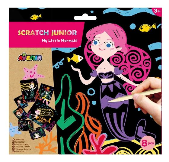 Set De Arte y Manualidades Para Raspar Sirenas