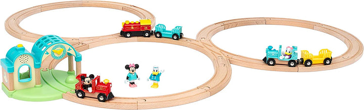 Pista De Trenes Mickey En Madera Con Sonido