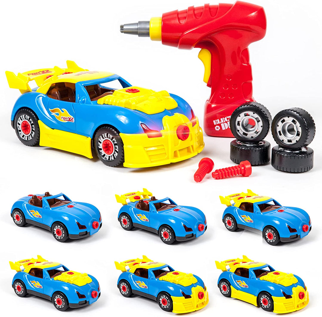 Carros Para Construir 6 En 1 Taladro Luces