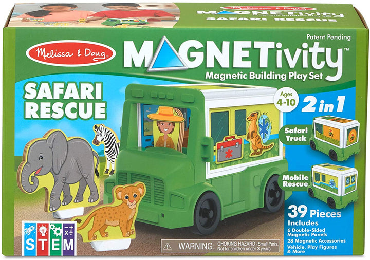 Juego Magnético Vehículo Safari Animales