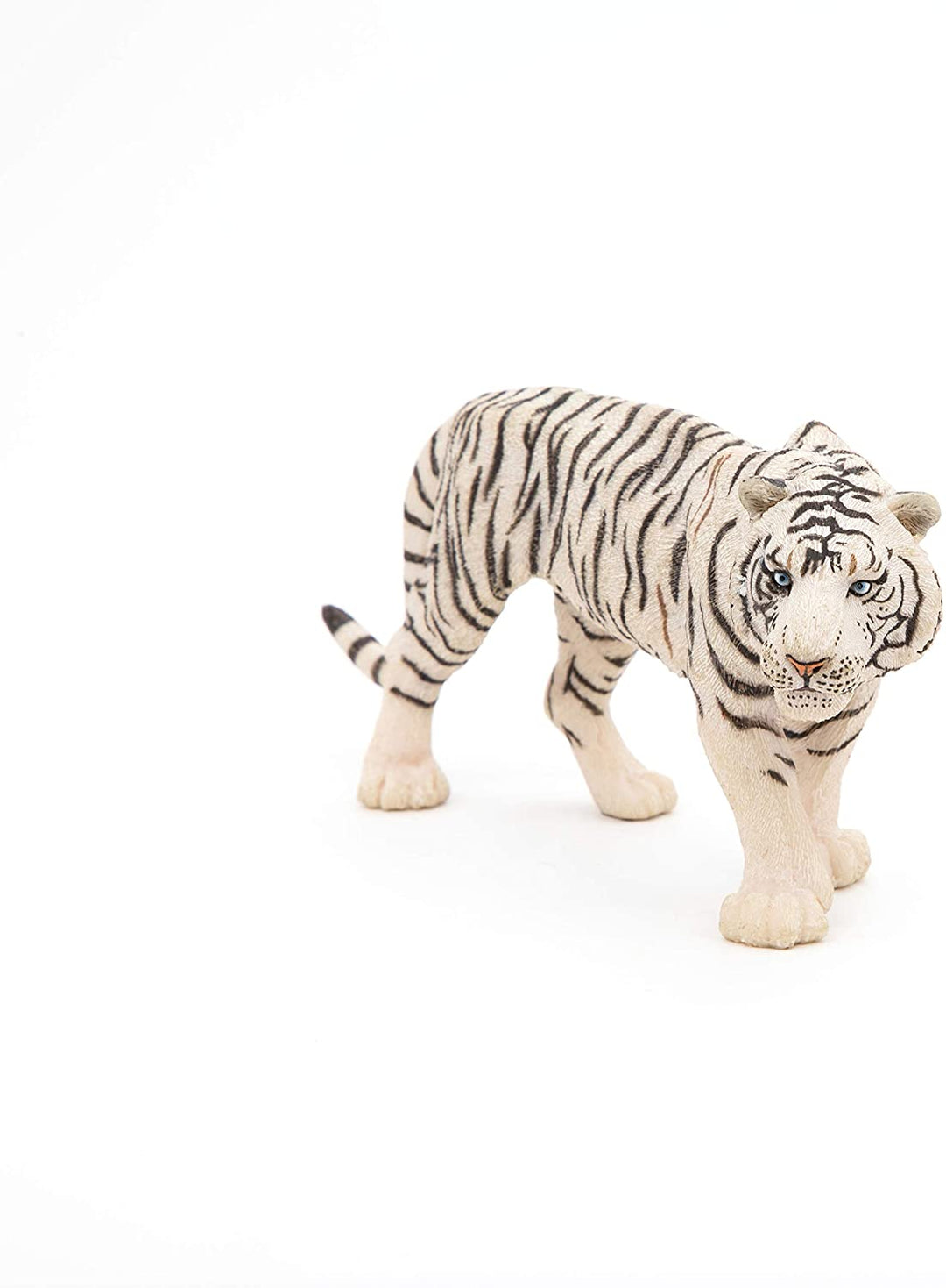 Figura Animales Tigre Blanco Pintado a Mano