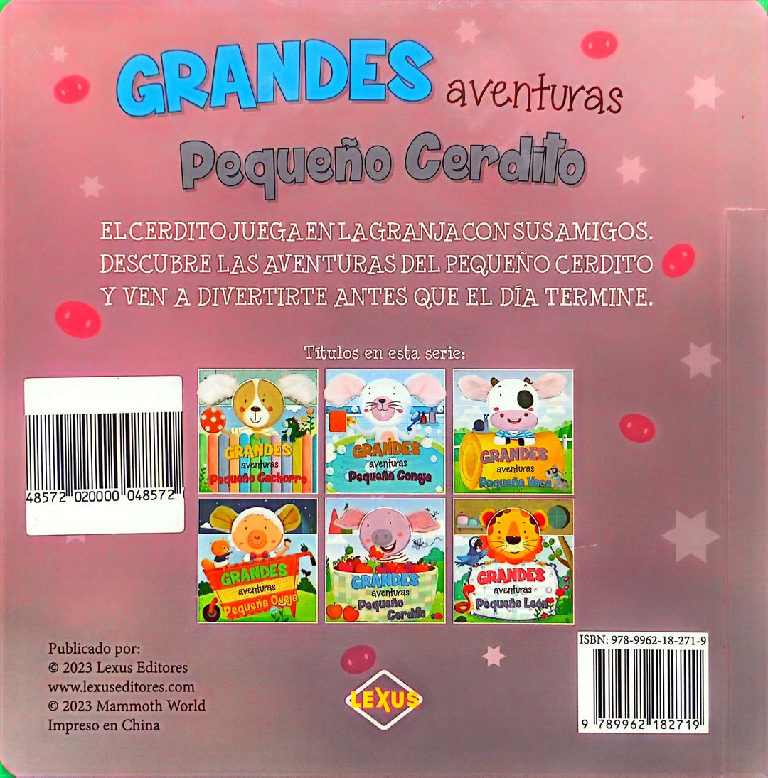 Libro Sensorial Pequeño Cerdito Con Orejas De Peluche