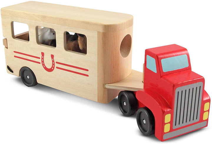 Camion En Madera Con Caballos