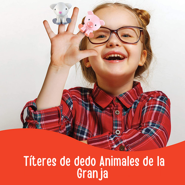 Juego de Conteo y Títeres Animales de la Granja Para Niños