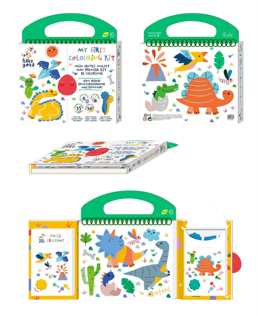 Set Mi Primer Libro Para Colorear dinosaurios