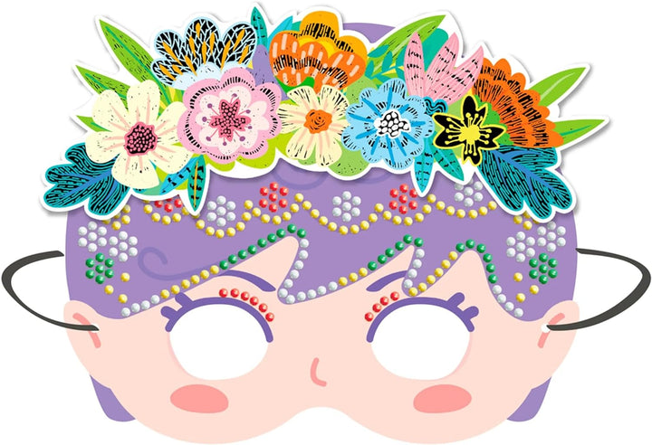 Set Arte Y Diseño Con Diamantes Mascaras Princesas y Flores
