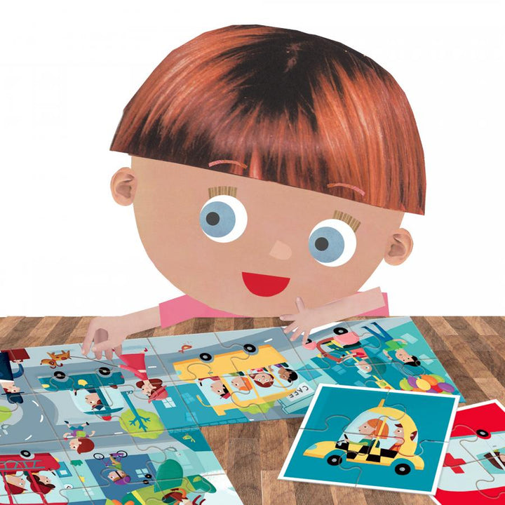 Juego Montessori Rompecabezas 8 En 1 La Ciudad
