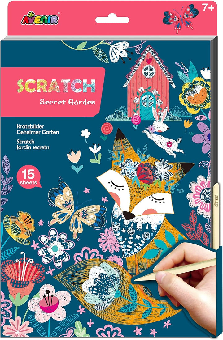 Set De Arte Y Manualidades Libro Para Raspar Jardin Secreto