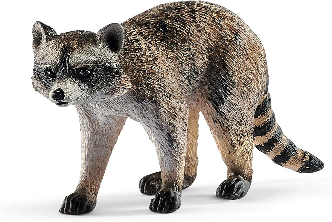 Figura Animales Mapache Pintado A Mano