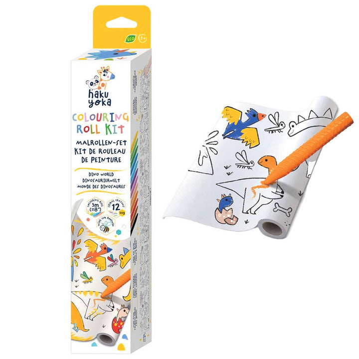 Set Pergamino Para Colorear de dinosaurios Niños