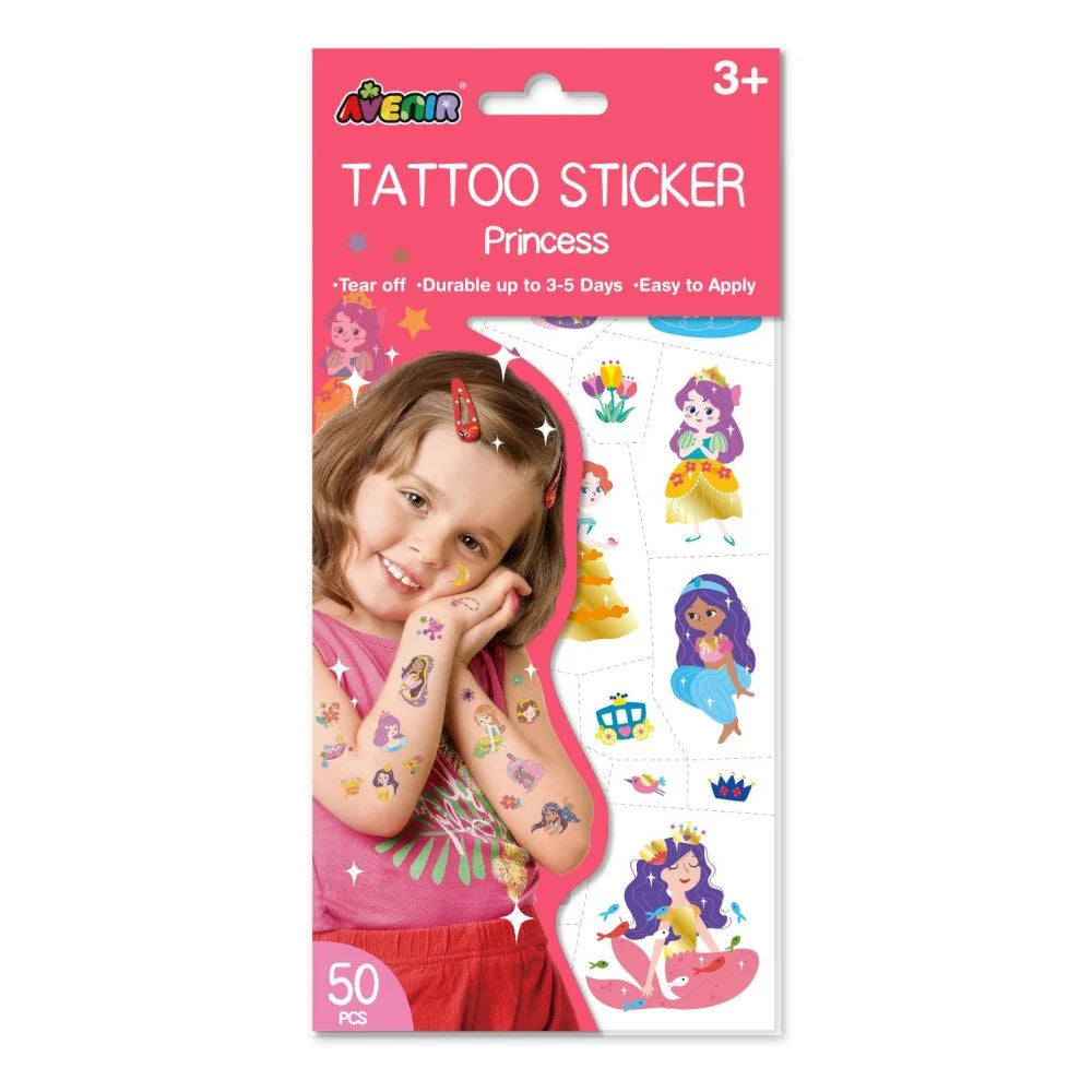 Set De Arte Stickers Y Tattoo Princesas