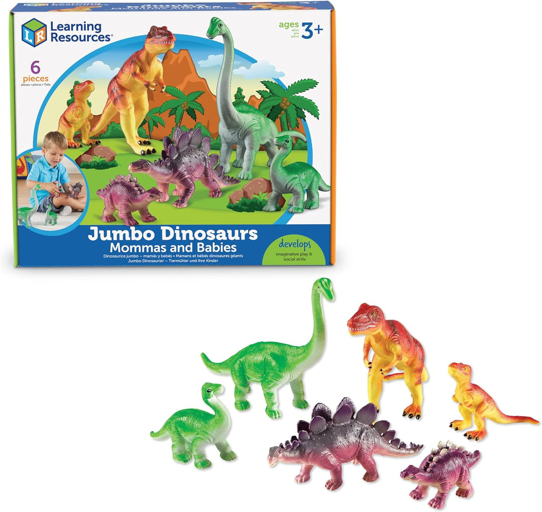 Set  Dinosaurios Mamás Y Bebes Jumbo Figuras Coleccionables