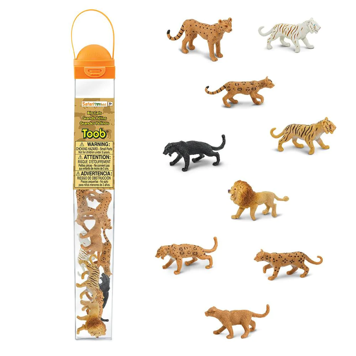 Tubos Animales Grandes Felinos Pintado a Mano