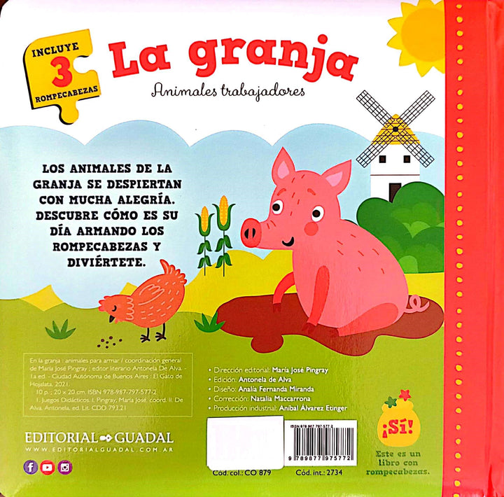 Libro Interactivo 2 en 1 La Granja Animales Trabajadores