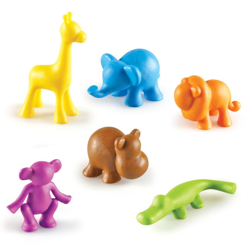 Juego Set De Conteo Animales De La Selva Para Niños