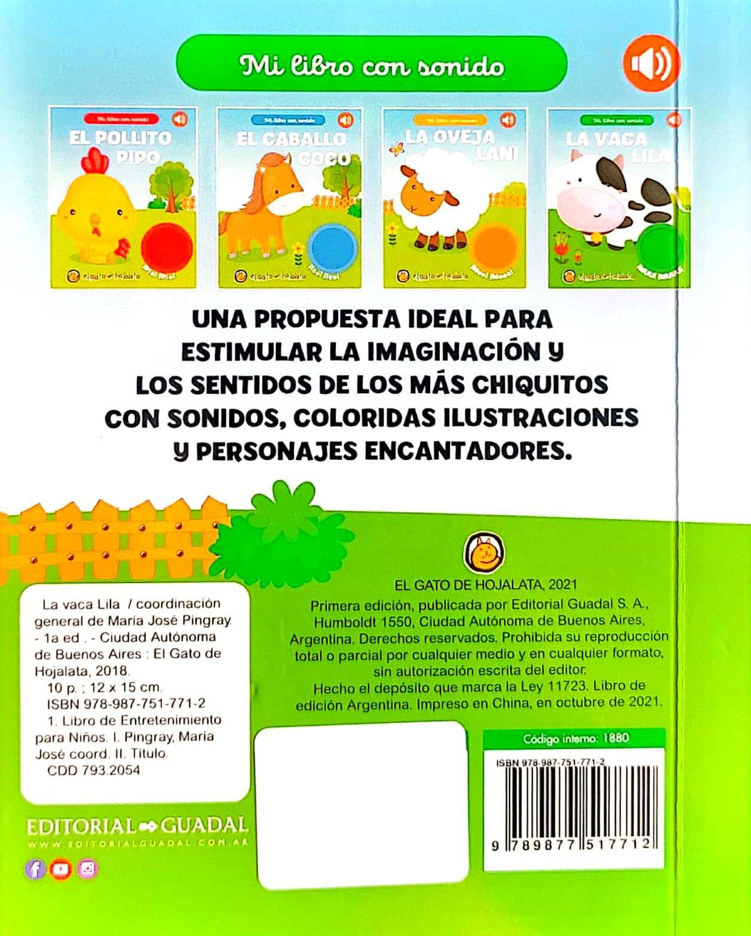 Libro Interactivo Con Sonido La Vaca Lila