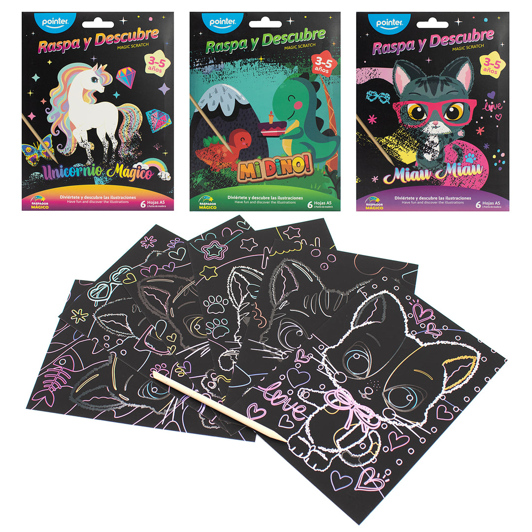 Kit De Arte Raspa Y Descubre Unicornios Colorea