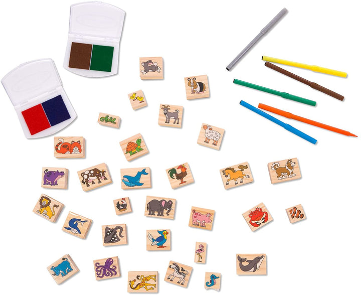 Set De Arte Juego De Sellos Animales