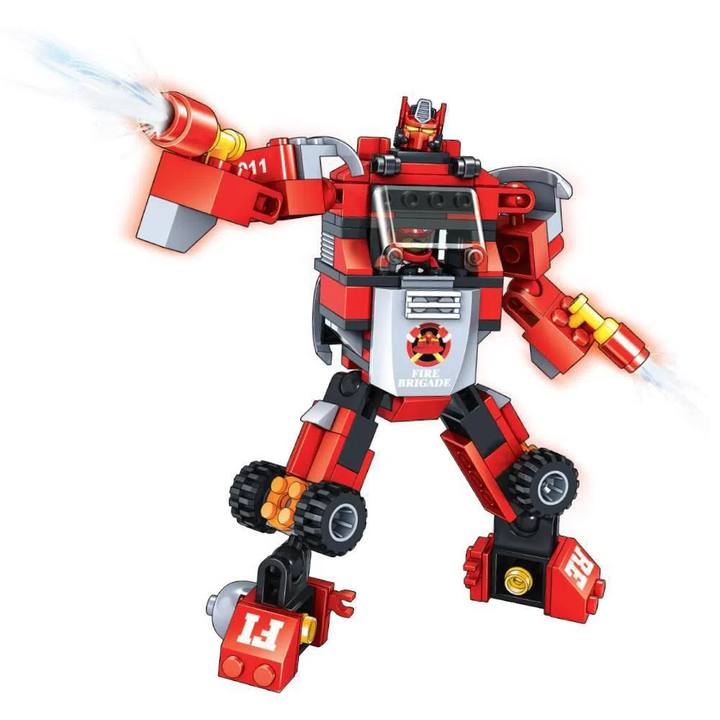 Juego De Construccion Transformer Bombero 2 en 1