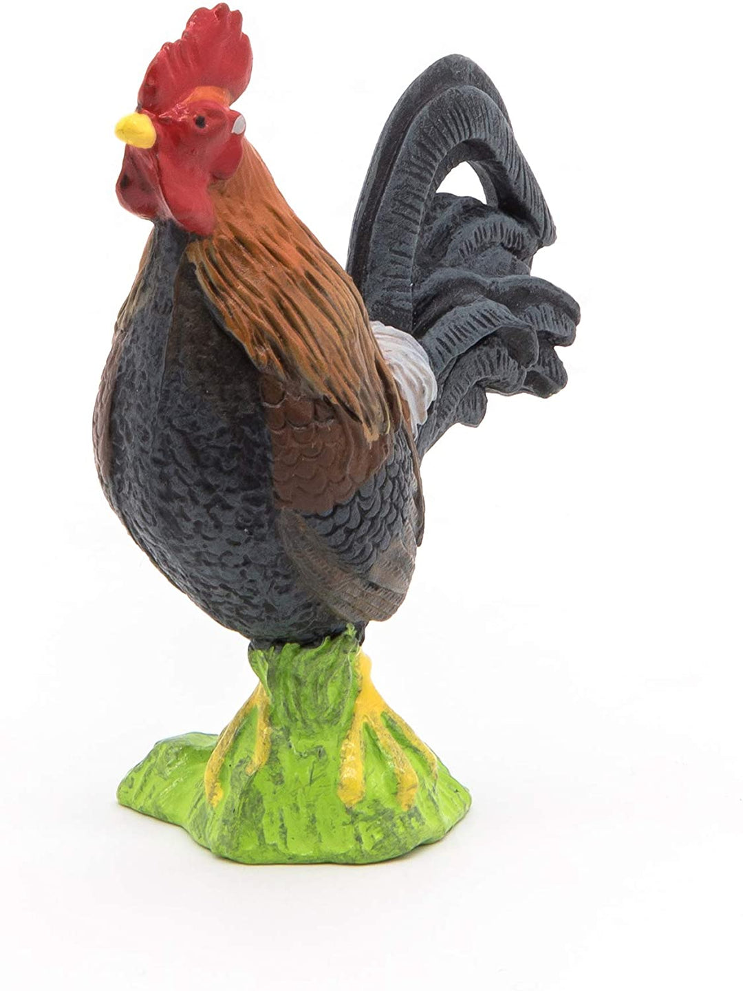 Figura Animales Gallo Galo Pintada a Mano