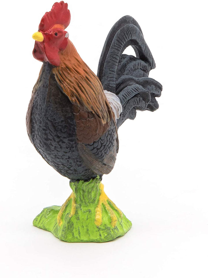 Figura Animales Gallo Galo Pintada a Mano