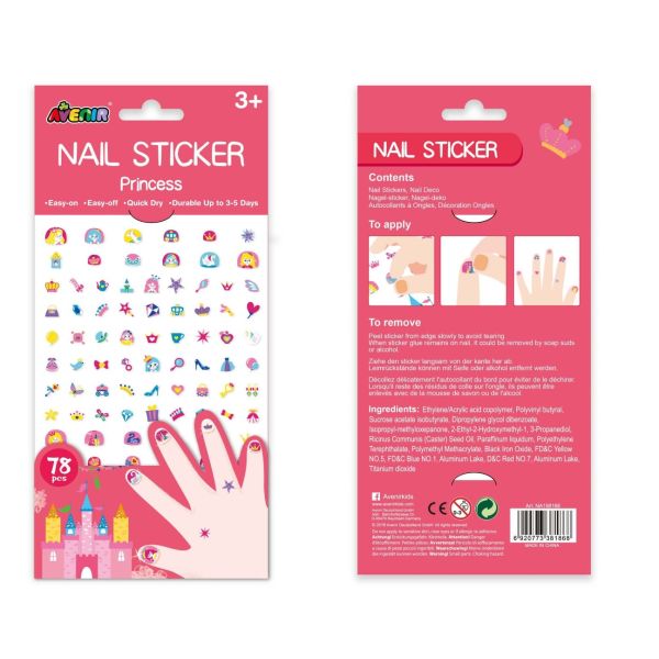 Set De Arte De Stickers Para Uñas Princesas