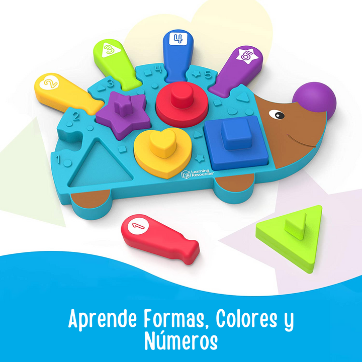 Juego Didáctico Erizo Motricidad Fina Formas Para Niños