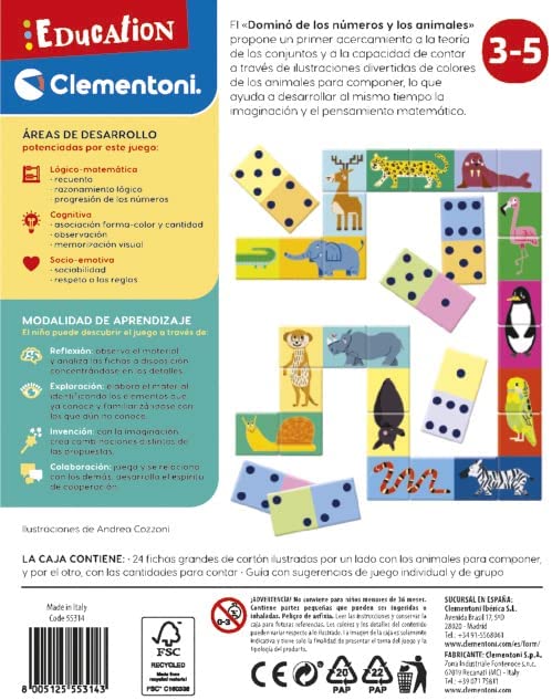 Juego Domino Numeros Y Animales Matematicas Para Niños