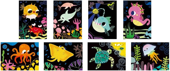 Set De Arte y Manualidades Para Raspar Amigos Del Mar
