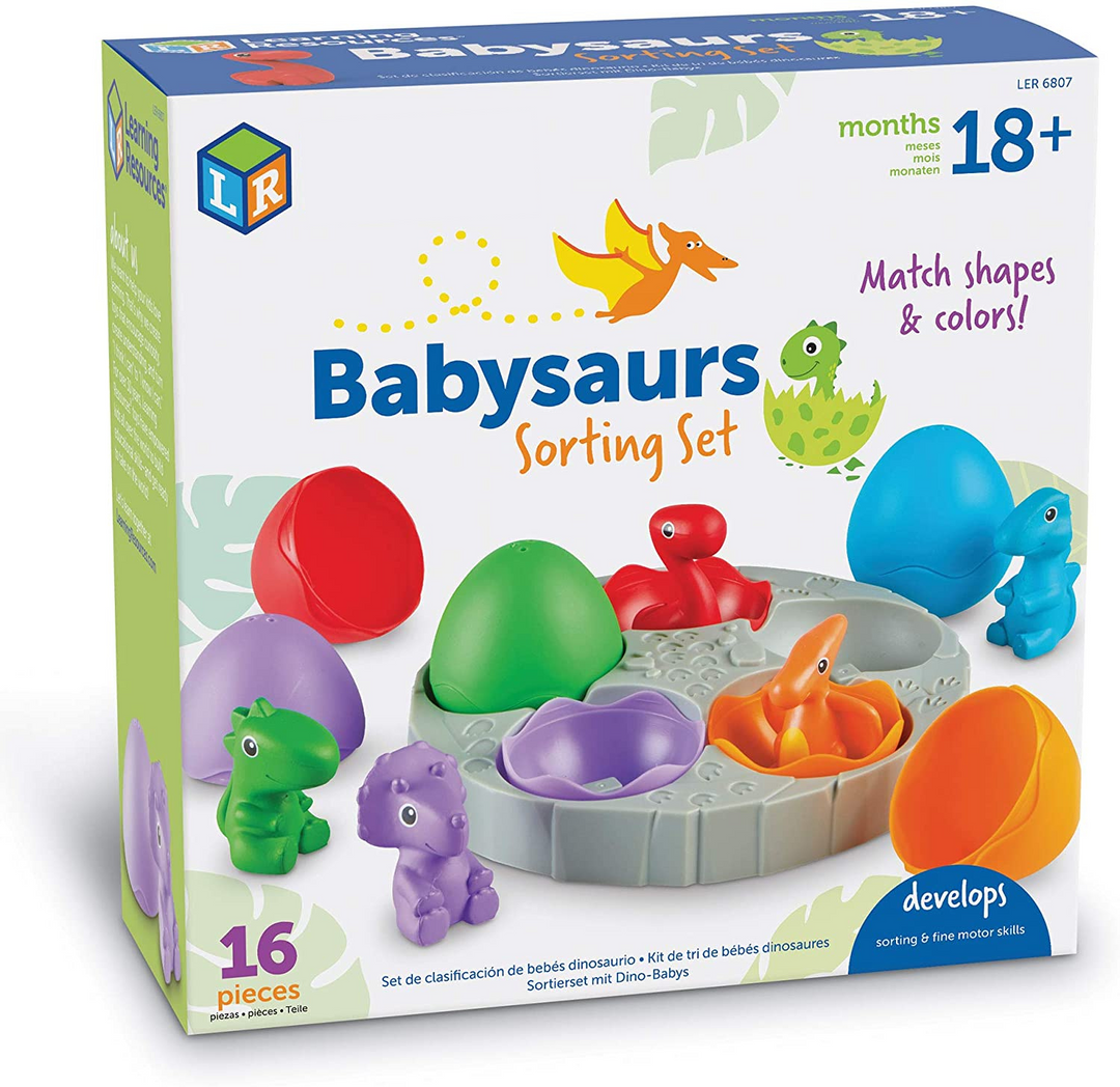 Juego De Clasificación Títeres Dinosaurios Para Niños