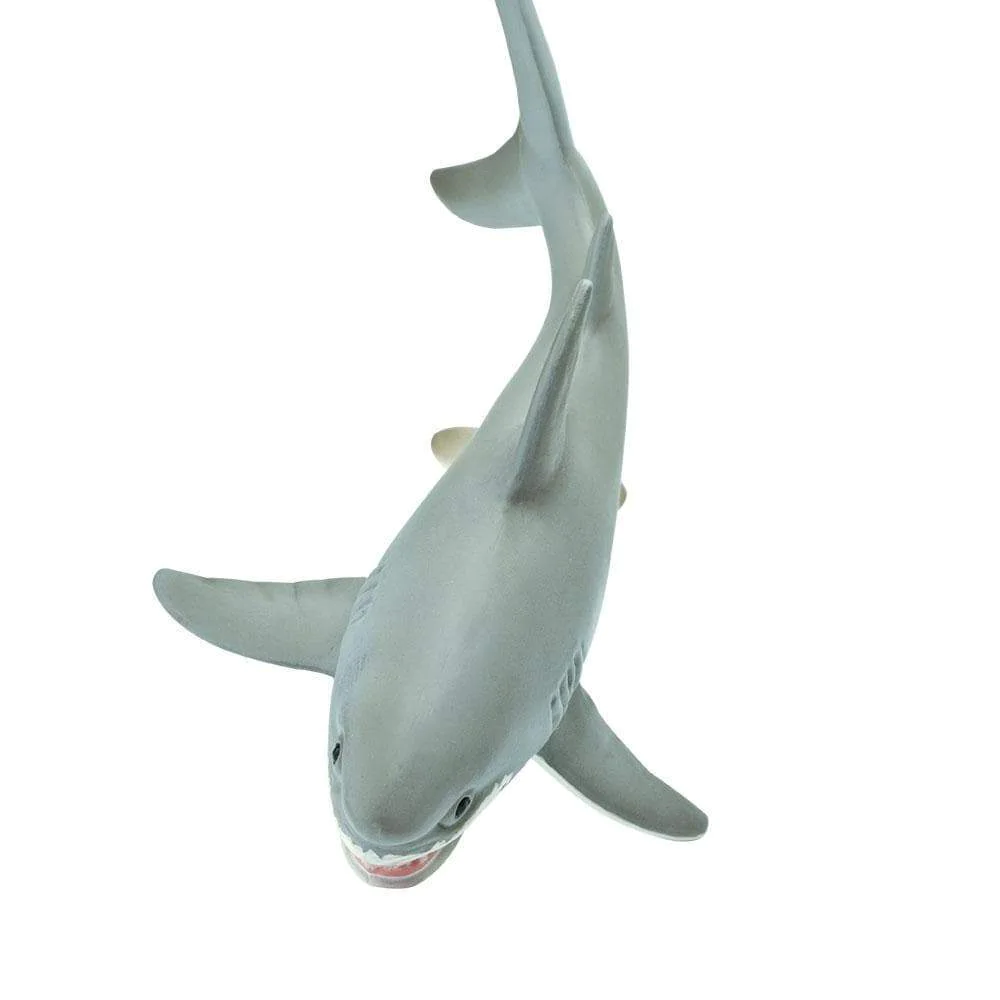 Figura Animales Tiburon Blanco Pintado a Mano