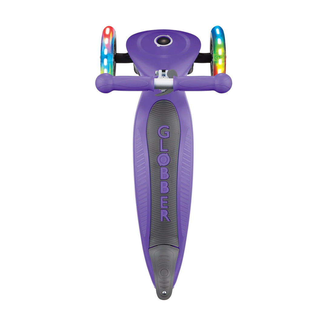 Patineta Globber Junior Con Luces Morada