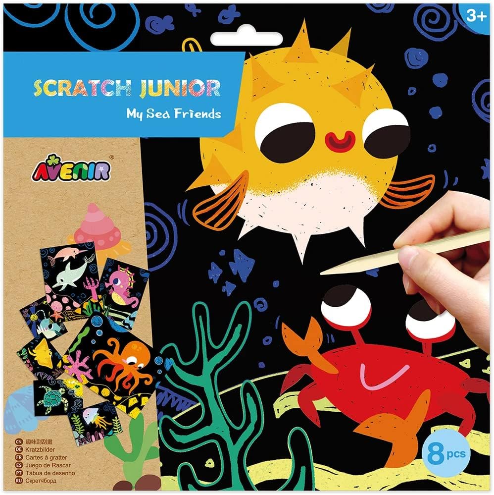 Set De Arte y Manualidades Para Raspar Amigos Del Mar