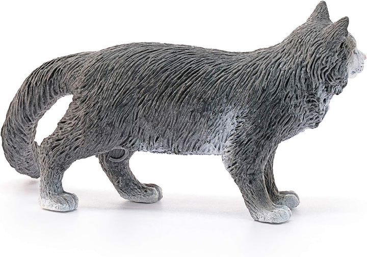 Figura Animales Gato Maine Coon Pintado A Mano