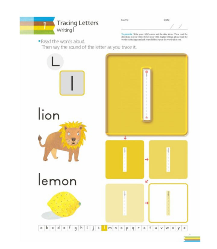 Libro Kumon Letras Minúsculas En Ingles Para Niños