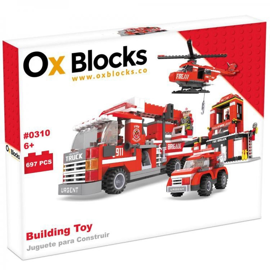 Juego De Construccion Tipo Lego Bomberos 679 Piezas