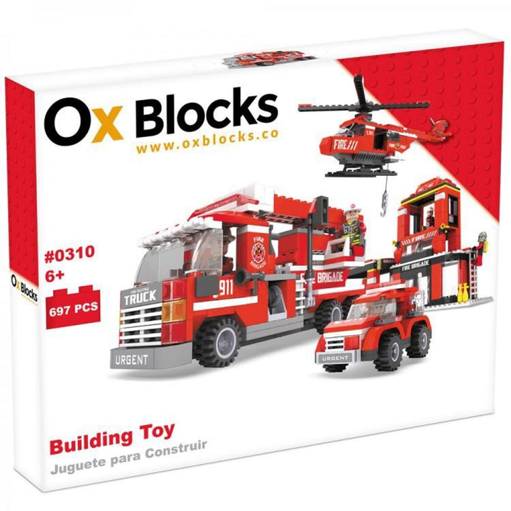 Juego De Construccion Tipo Lego Bomberos 679 Piezas