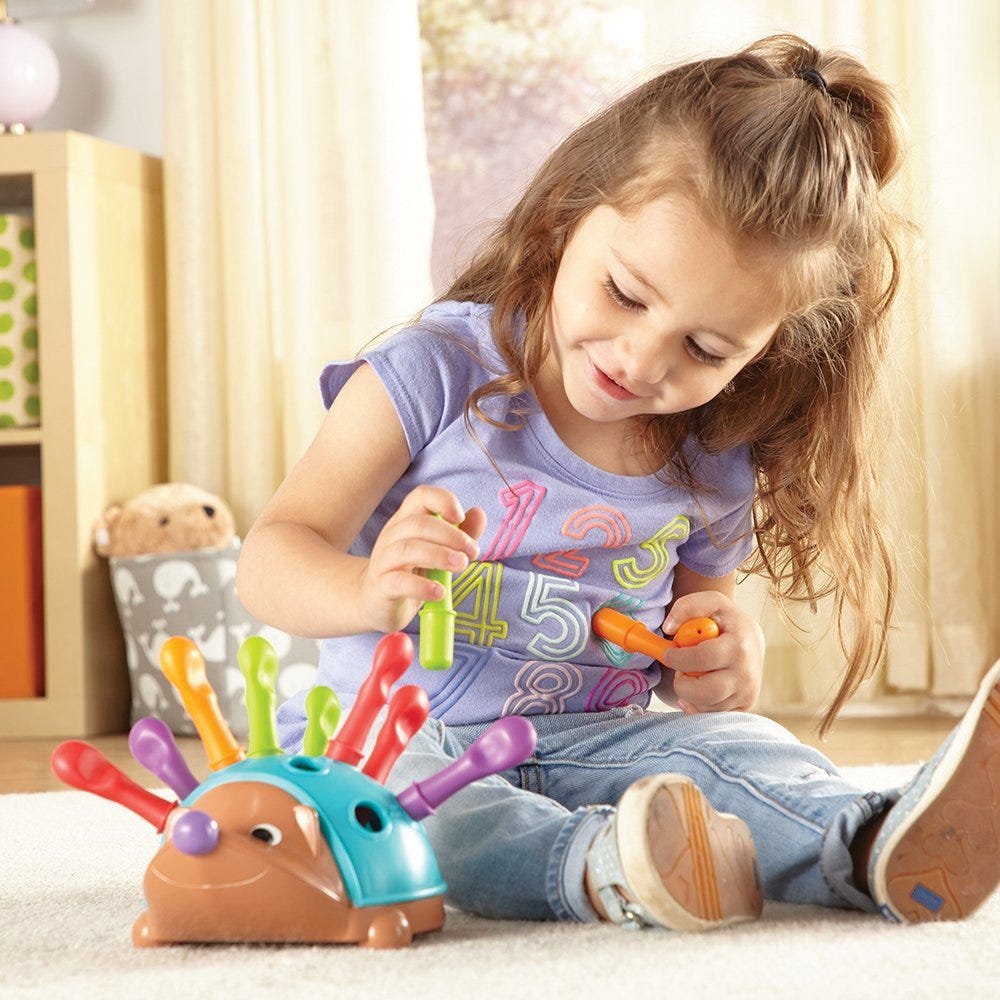 Juego Erizo de Motricidad Fina Colores y Números Para Niños