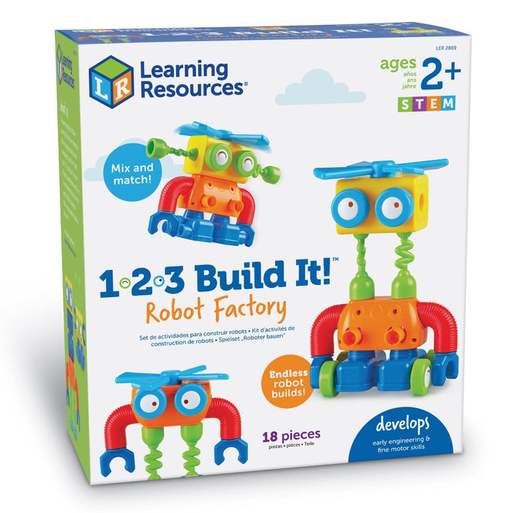 Juego Didáctico Fábrica de Robots 1-2-3 Para Niños
