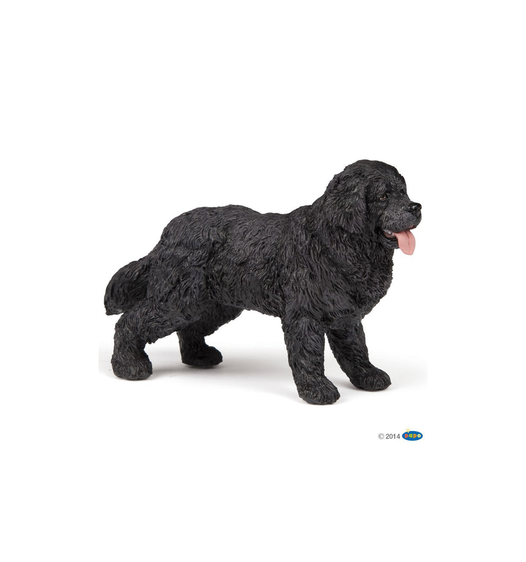 Figura Perro Terranova Pintado a Mano