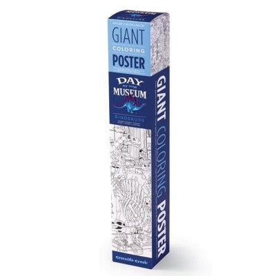 Póster gigante para colorear Museo de dinosaurios