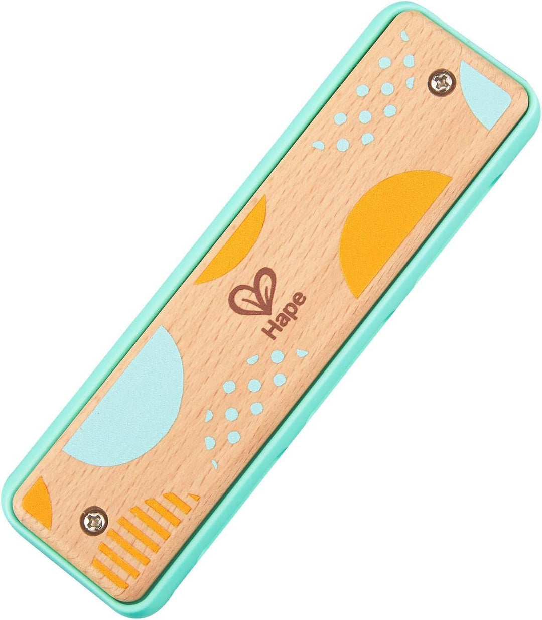 Juguete Armónica Madera Celeste Para Niños