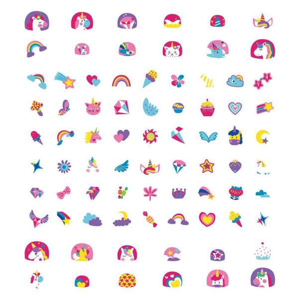 Set De Arte De Stickers Para Uñas Unicornios
