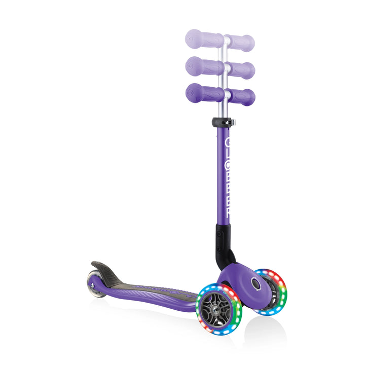 Patineta Globber Junior Con Luces Morada