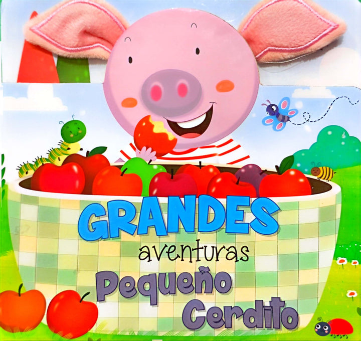 Libro Sensorial Pequeño Cerdito Con Orejas De Peluche