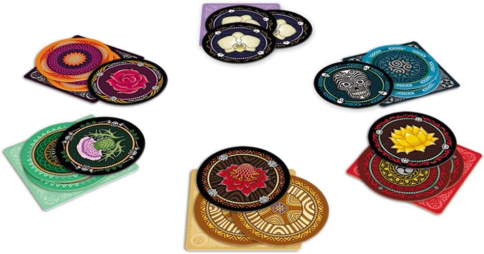 Juego De Mesa Calaveras Coloridas