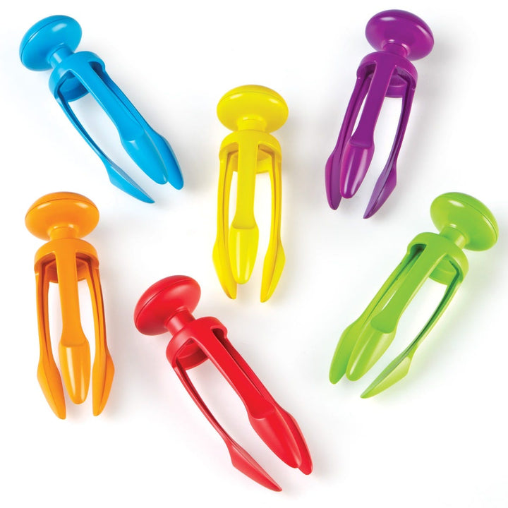 Juego Pinza 1 Unidad Motricidad Fina 3 Dientes Naranja