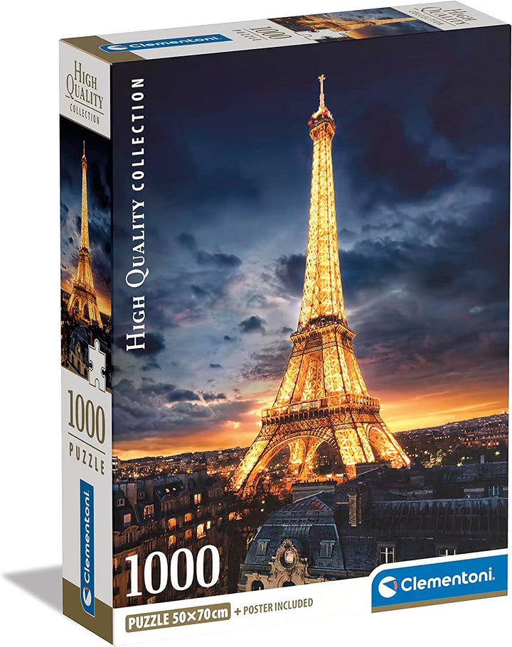 Rompecabezas 1000 Piezas Torre Eiffel Paris De Noche