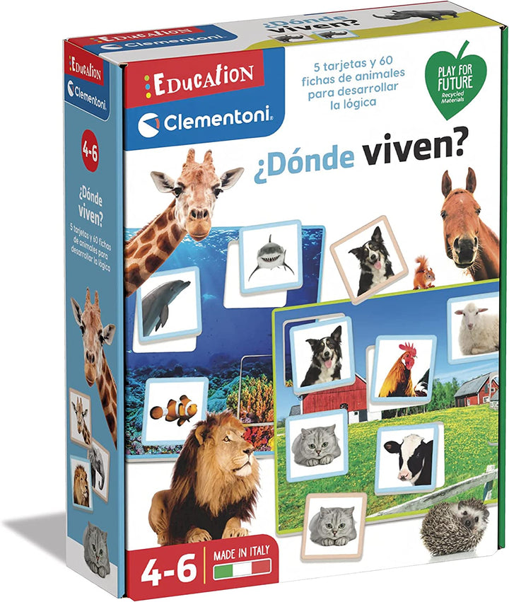 Juego Didactico Donde Viven Los Animales Para Niños